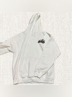 Barstool Outdoors White Hoodie with Dog and Duck Graphic